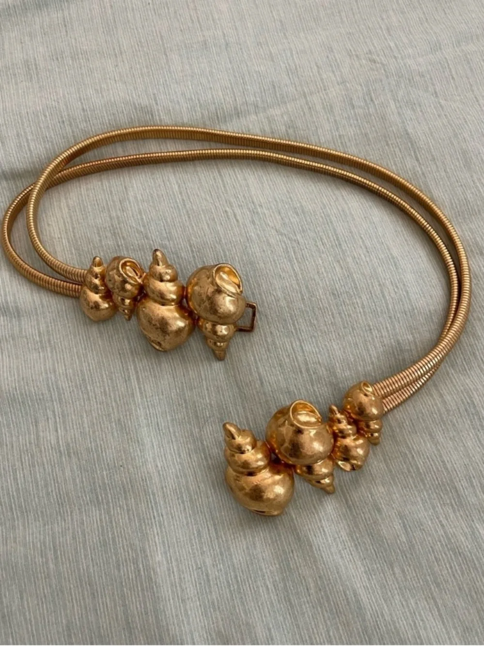 Zara Gold-Tone Shell Belt